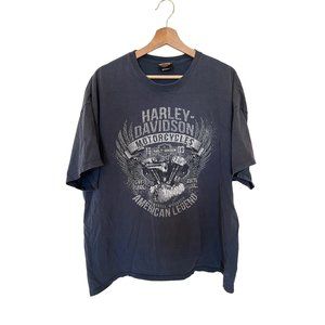 Harley Davidson Short Sleeve Blue/Gray Tshirt Twin Falls, Idaho Men's Size 2XL M